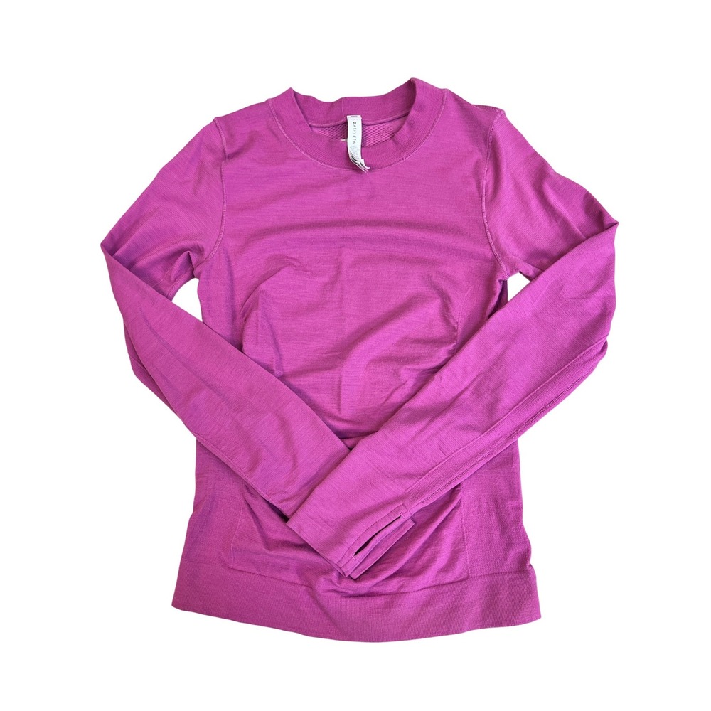 Athleta Foresthill Ascent Top Womens XS Pink Excellent Seamless Mesh Thumbhole